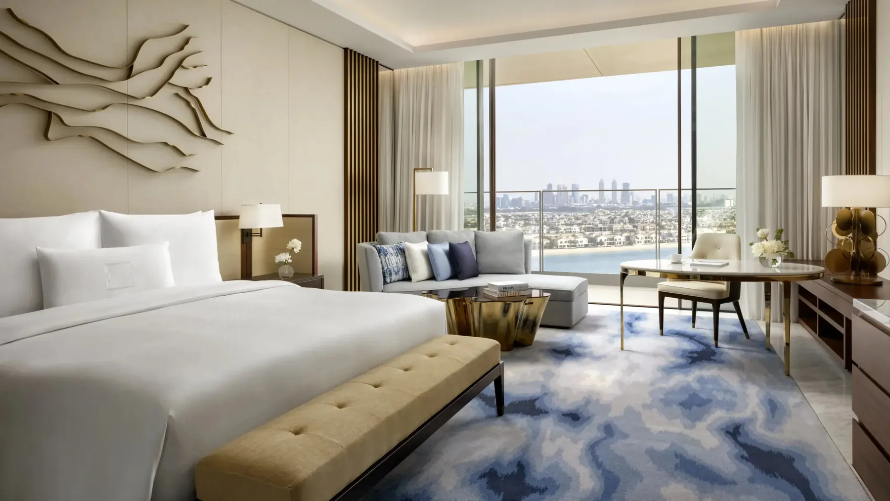 Guest room overlooking Dubai from Atlantis The Royal