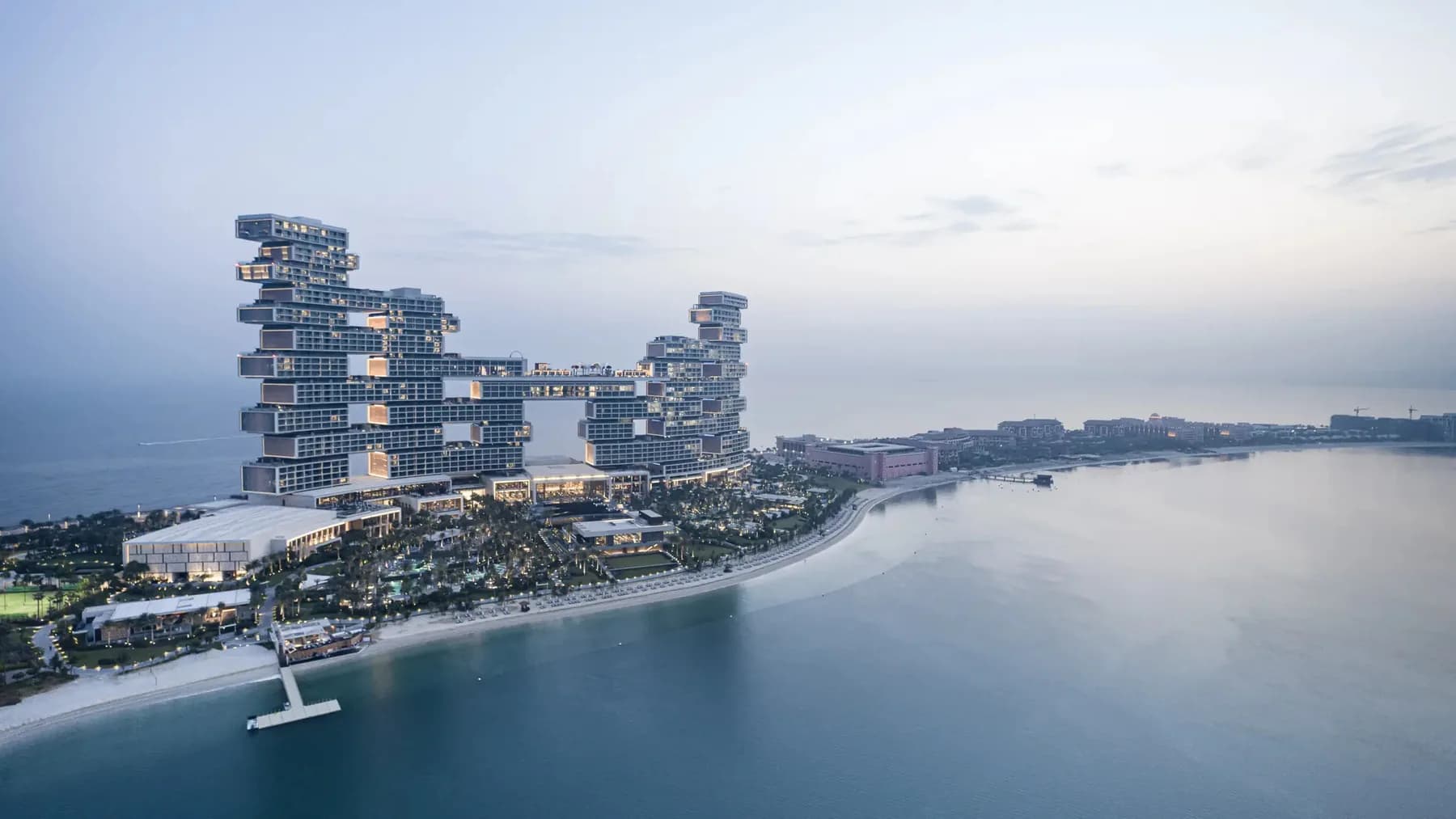 Aerial view of Atlantis The Royal on Palm Jumeirah