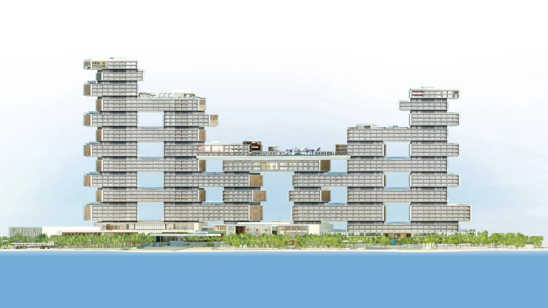 Architectural elevation of Atlantis The Royal