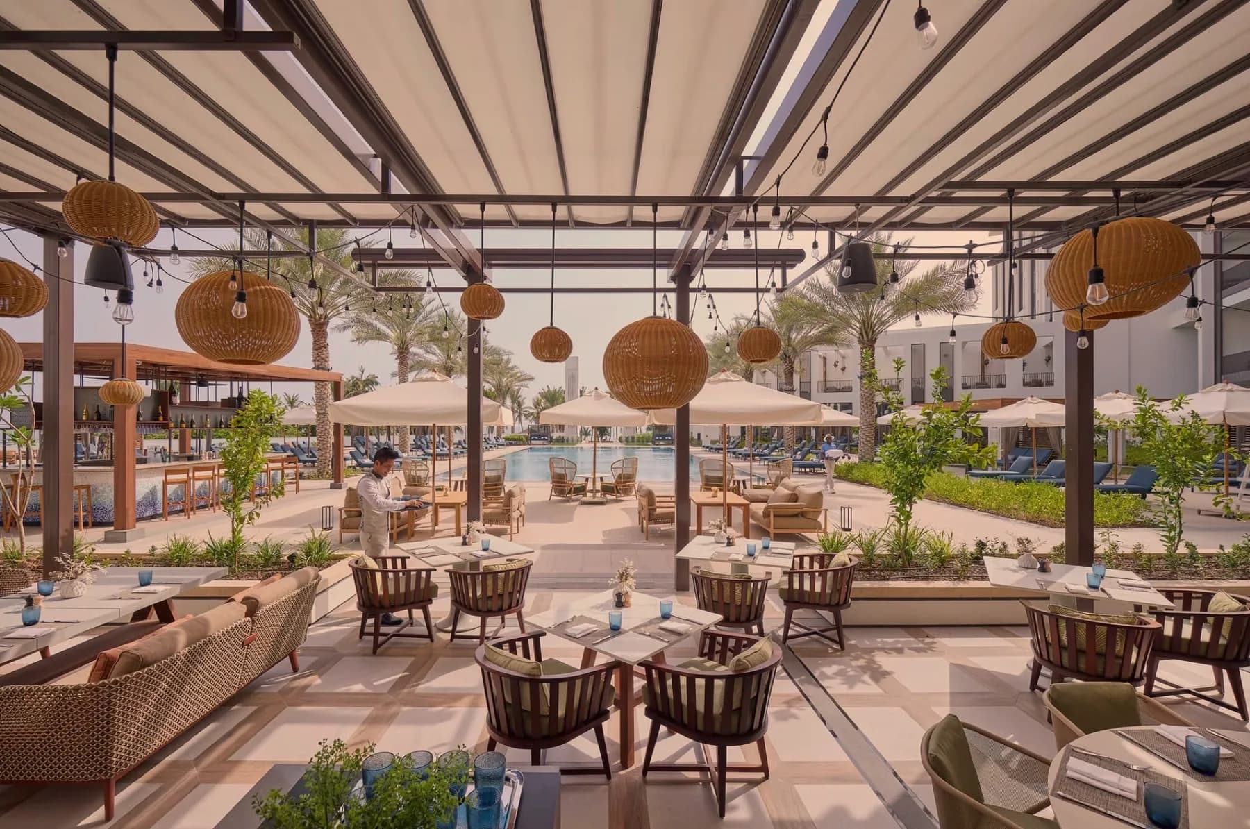 Banyan Tree Dubai garden terrace furniture detail