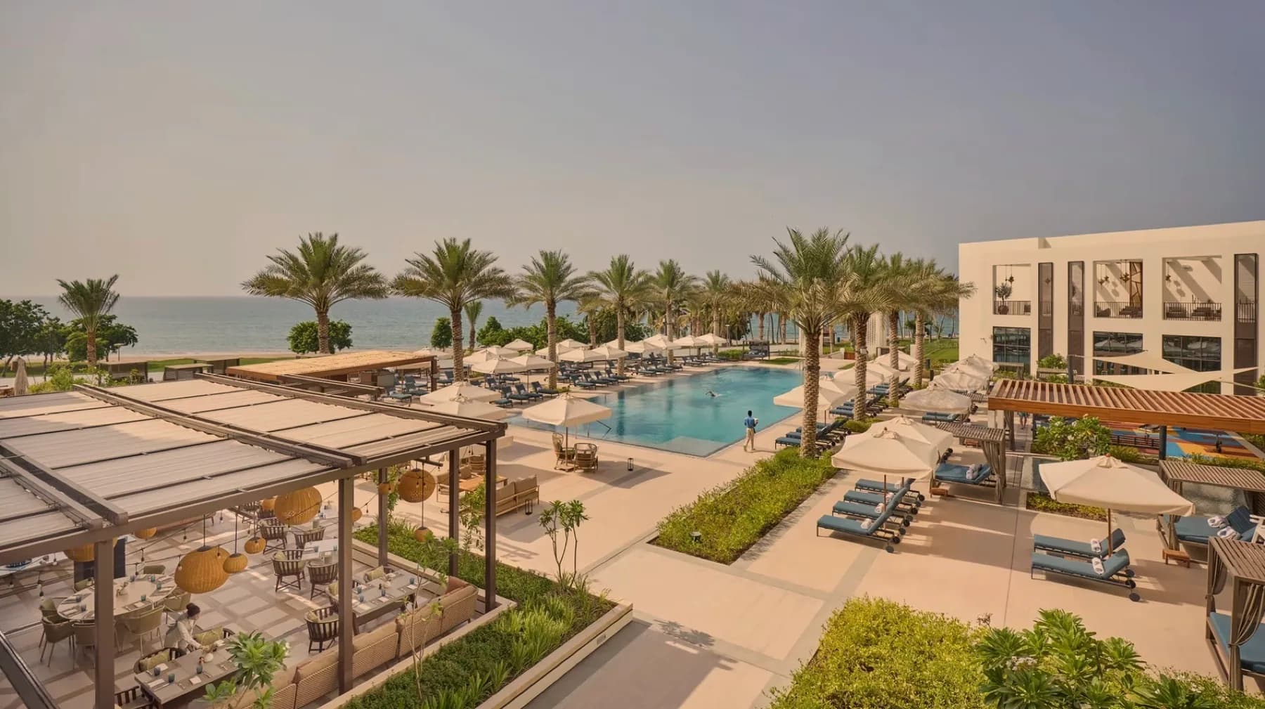 Banyan Tree Dubai pool deck seating
