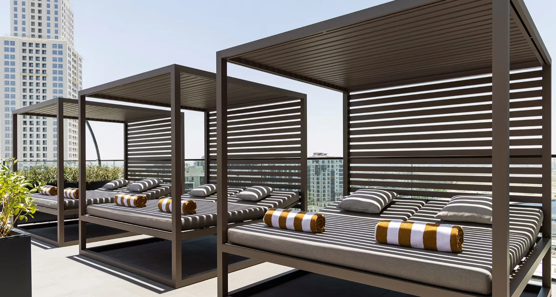 Creek Harbour hotel outdoor dining furniture