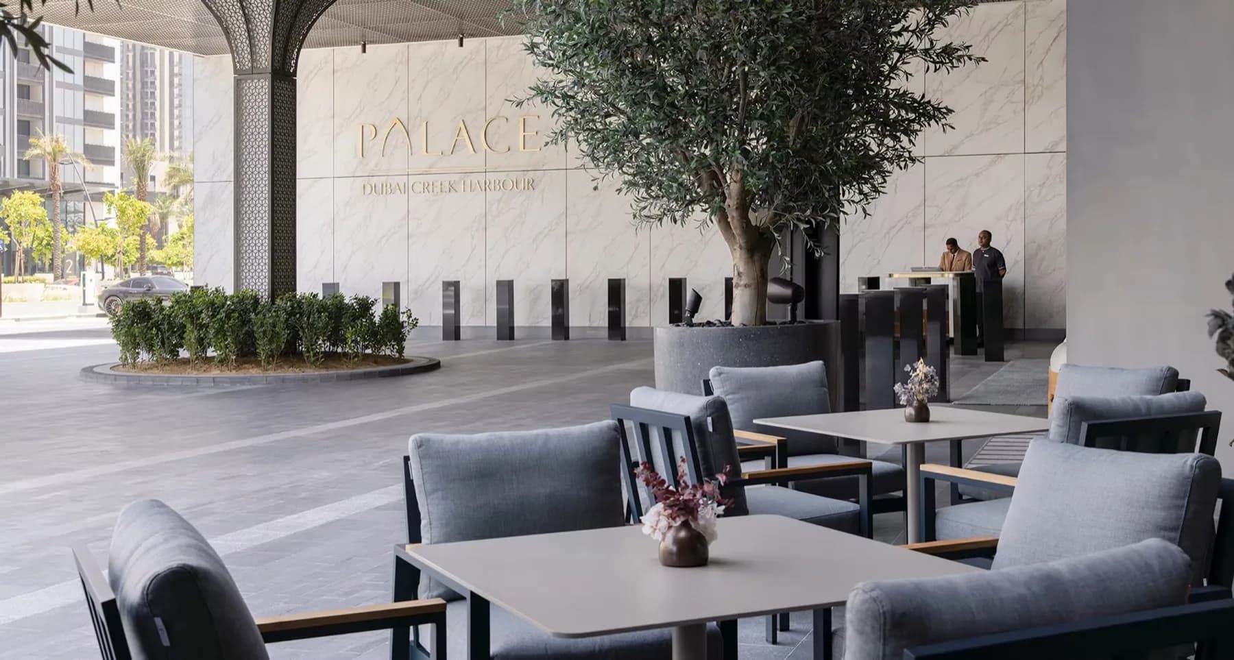 The Palace Hotel Creek Harbour pool deck furniture