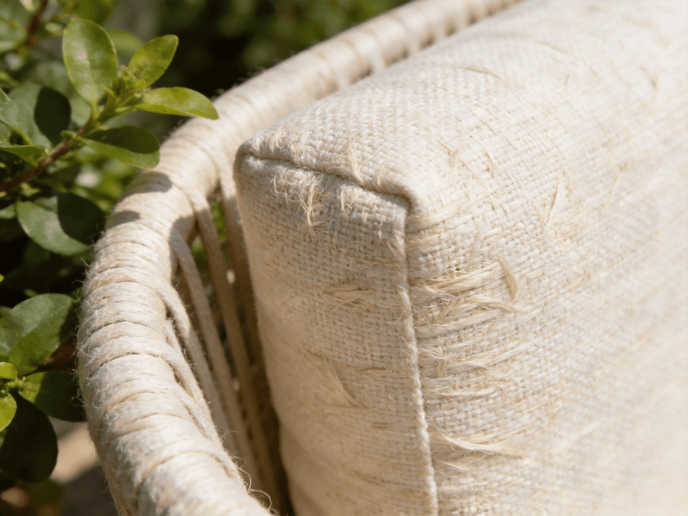 Sustainable woven fiber detail